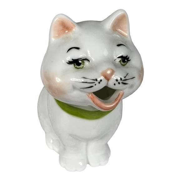 Hand Painted Cat Creamer or Small Pitcher - Picture 3 of 5